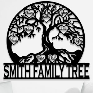 Customised Family Tree - Up to 26 Hearts - 95cm
