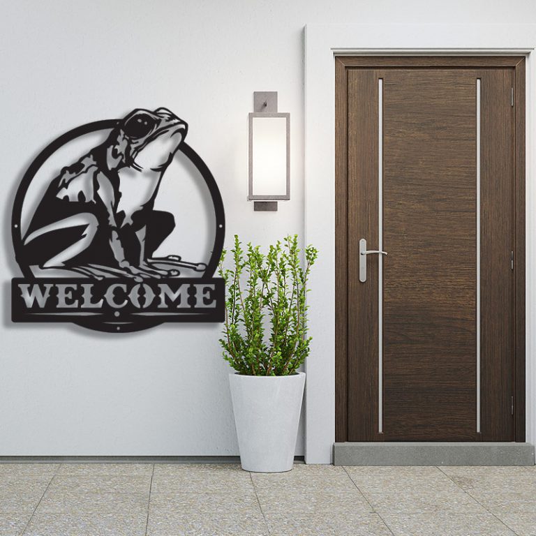 Frog Welcome Sign - Hot Cut