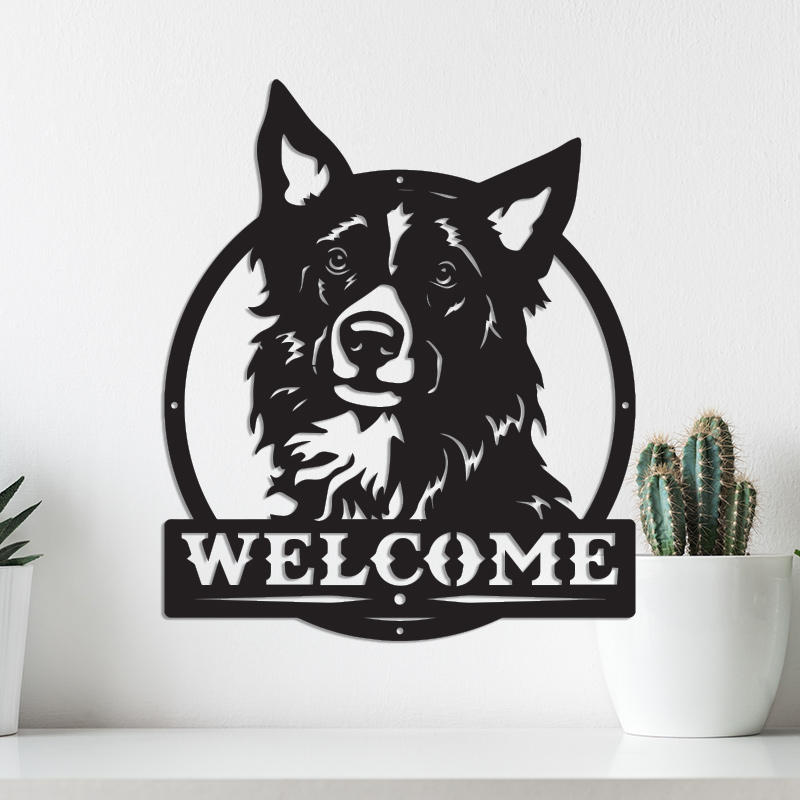 BAGEYOU Zerbino Personalizzato Per Cani – 'My Love Dog Border Collie' Tappeto Benvenuto 60x40cm