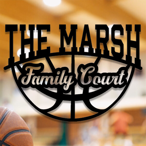 Half Basketball - 2 Lines of Text