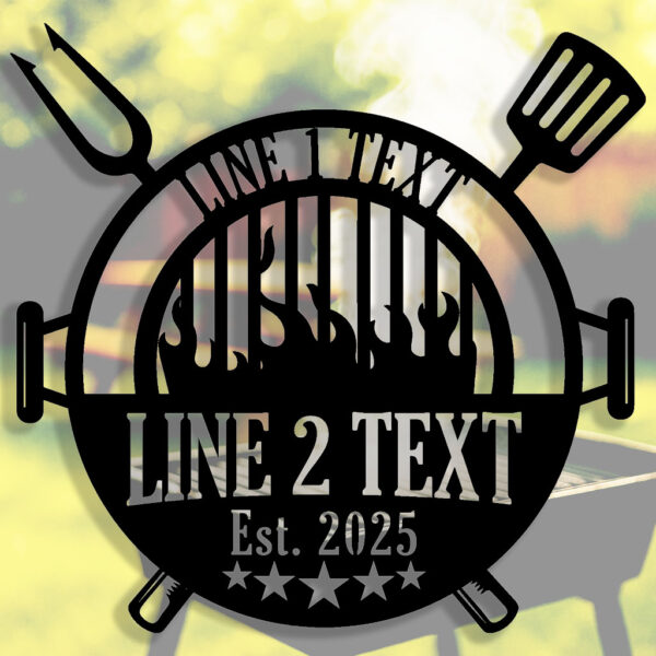 Grill Plate with BBQ Utensils