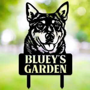 Pet Memorial Stake - Blue Heeler - Custom Text